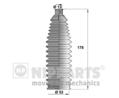 J2842027 Пыльник рулевого механизма NIPPARTS підбір по vin на Brocar