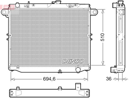 DRM50139 Радіатор TOTOTA Land Cruiser 100 \'\'98-07 DENSO підбір по vin на Brocar