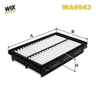 WA9943 Фільтр повітряний HYUNDAI SONATA 1.6-2.5 20- (вир-во WIX-FILTERS) WIX FILTERS підбір по vin на Brocar