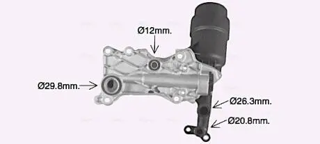 MS3741H Радіатор масляний MERCEDES C-CLASS W 204 (07-) в сб. (вир-во AVA) AVA COOLING підбір по vin на Brocar