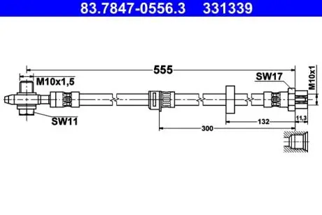 83784705563 PRZEWÓD HAM. ELAST. VW P. SHARAN 1,4-2,0 10- LE/PR ATE підбір по vin на Brocar