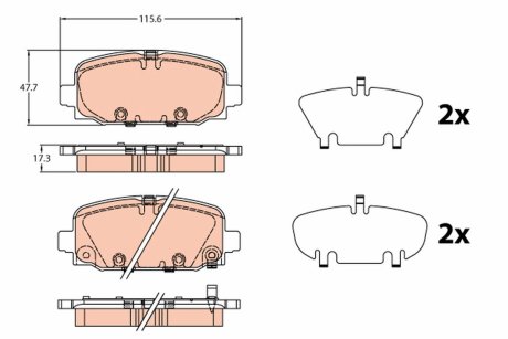 GDB2321 KLOCKI HAM. JEEP T. COMPASS 1,4/1,6-2,0 CRD 17- TRW подбор по vin на Brocar