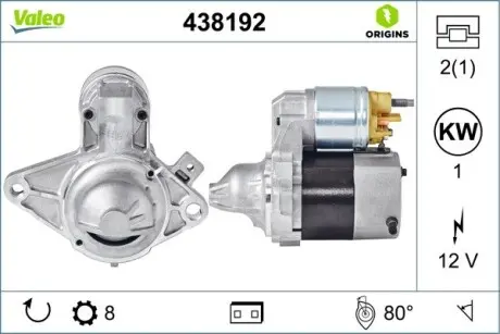 438192 Стартер VALEO підбір по vin на Brocar