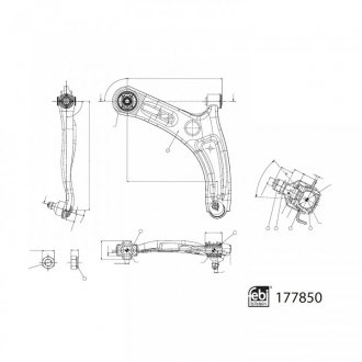 177850 WAHACZ HYUNDAI P. I20 1,2-1,4 14- PR FEBI BILSTEIN підбір по vin на Brocar