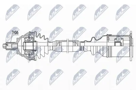 NPWVW185 Півосі NTY підбір по vin на Brocar