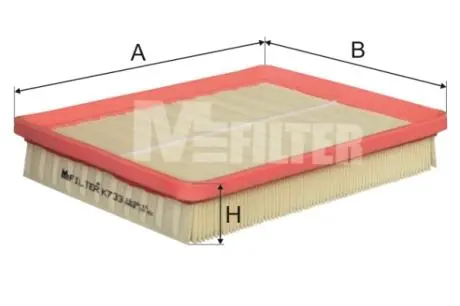 K733 Фільтр повітряний Sonata IV 2.0-2.7 98-04 M-FILTER підбір по vin на Brocar