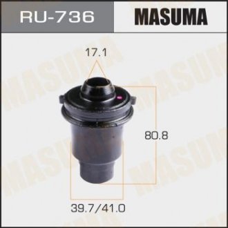 RU736 Сайлентблок переднего подрамника Nissan Micra (02-10), Note (05-12), Tida (04-12) (RU736) MASUMA MASUMA підбір по vin на Brocar