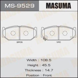 MS9529 Колодка тормозная (MS9529) MASUMA MASUMA подбор по vin на Brocar