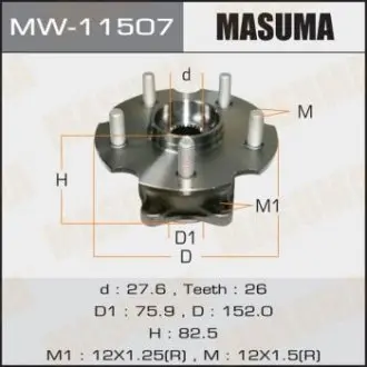 MW11507 Ступица колеса (MW11507) MASUMA MASUMA подбор по vin на Brocar