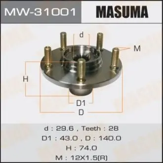 MW31001 Маточина колеса (MW31001) MASUMA MASUMA підбір по vin на Brocar