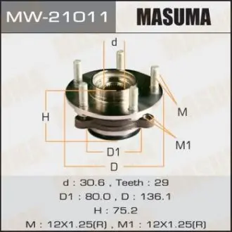 MW21011 Маточина колеса (MW21011) MASUMA MASUMA підбір по vin на Brocar