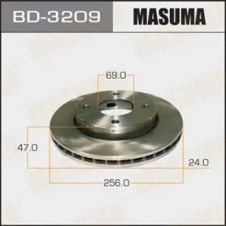 BD3209 Диск гальмівний (Кратно 2 шт) MASUMA підбір по vin на Brocar
