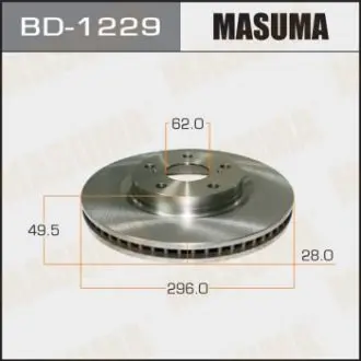 BD1229 Диск гальмівний (Кратно 2 шт) MASUMA підбір по vin на Brocar