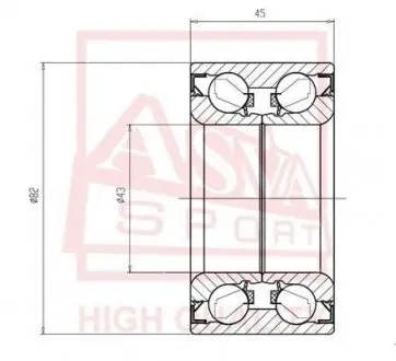DAC43820045 Деталь ASVA підбір по vin на Brocar
