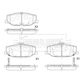 BBP2879 Гальмівні колодки дискові BORG&BECK підбір по vin на Brocar