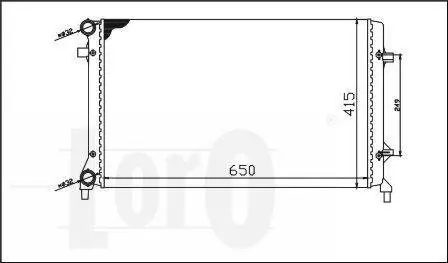 0530170018 Радиатор воды Caddy III 2.0SDI/1.4i/1.6i /Golf/Octavia (+/- AC) (650x398x26) DEPO подбор по vin на Brocar