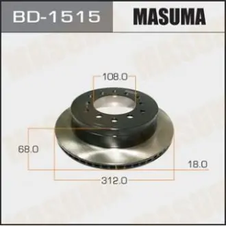 BD1515 Диск гальмівний задній Lexus GX460 (09-)/ Toyota Land Cruiser Prado (09-) (Кратно MASUMA підбір по vin на Brocar