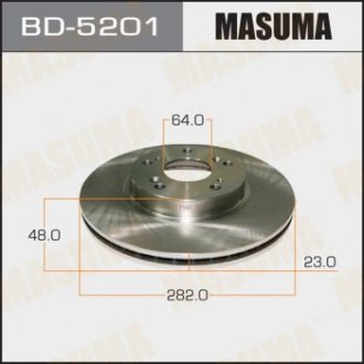 BD5201 Диск тормозной передний Honda Civic (06-12) (Кратно 2 шт) MASUMA подбор по vin на Brocar