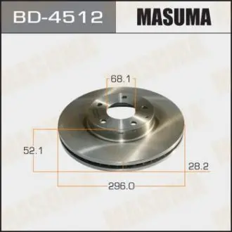 BD4512 Диск тормозной передний Mazda CX-5, 6 (11-) (Кратно 2 шт) MASUMA подбор по vin на Brocar