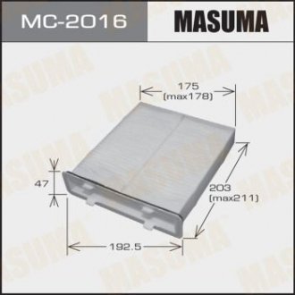 MC2016 Фільтр салону (MC2016) MASUMA MASUMA підбір по vin на Brocar