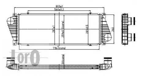0540180001 Радіатор інтеркулера а Sprinter/LT 95-06 2.5 Tdi DEPO підбір по vin на Brocar
