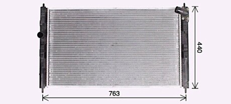 MT2276 Радіатор охолодження Aircros/ASX 1.6/2.0 7/13+ (вир-во AVA) AVA COOLING підбір по vin на Brocar