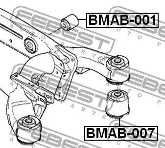 1501 Сайлентблок заднього важеля METGUM підбір по vin на Brocar