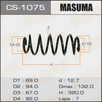 CS1075 Пружина (CS1075) MASUMA MASUMA підбір по vin на Brocar