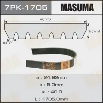 7PK1705 Ремень поликлиновой (7PK1705) MASUMA MASUMA подбор по vin на Brocar