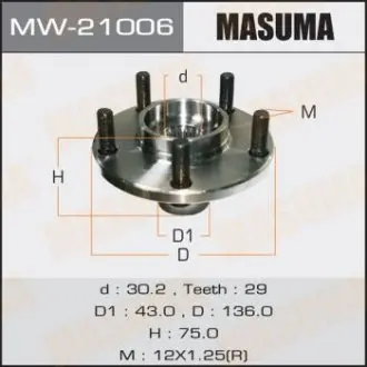 MW21006 Маточина колеса (MW21006) MASUMA MASUMA підбір по vin на Brocar