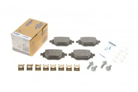 182384 Колодки тормозные (задние) Citroen C4 Cactus 14-/C-Elysee/Peugeot 301 12-/2008/Opel Corsa F 19- ICER подбор по vin на Brocar