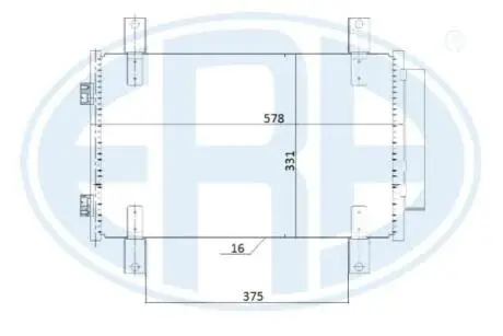 667240 Радиатор кондиционера ERA підбір по vin на Brocar