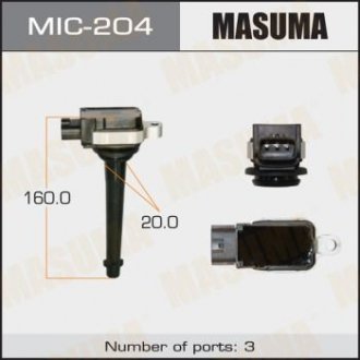 MIC204 Котушка запалювання Nissan Micra, Qashqai, Note 1.6, X-Trail 2.0 (-14) (MIC204) Masuma MASUMA підбір по vin на Brocar