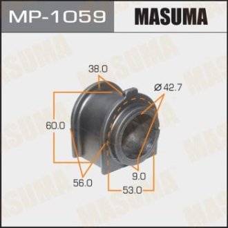 MP1059 Втулка стабилизатора переднего Toyota Land Cruiser (07-) (Кратно 2 шт) MASUMA підбір по vin на Brocar