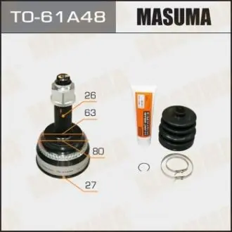TO61A48 ШРУС зовнішній Toyota Camry (01-06) (нар:26/вн:27) (TO61A48) Masuma MASUMA підбір по vin на Brocar
