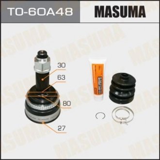 TO60A48 ШРУС зовнішній Toyota Camry (11-17) (нар 30/вн 27) MASUMA підбір по vin на Brocar