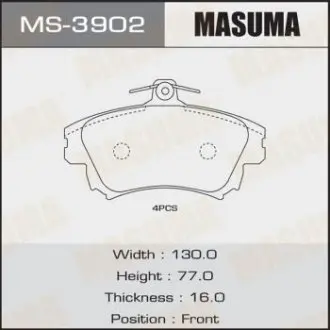 MS3902 Колодка тормозная (MS3902) MASUMA MASUMA подбор по vin на Brocar