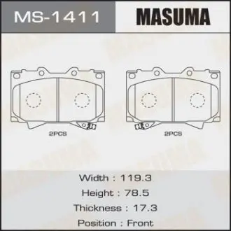 MS1411 Колодка тормозная (MS1411) MASUMA MASUMA подбор по vin на Brocar