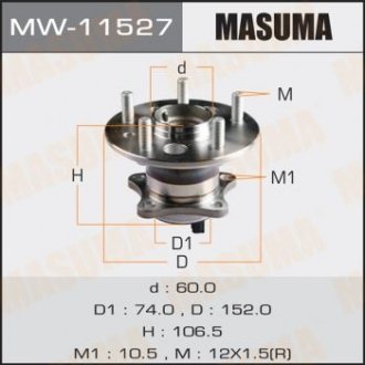 MW11527 Ступица колеса (MW11527) MASUMA MASUMA подбор по vin на Brocar