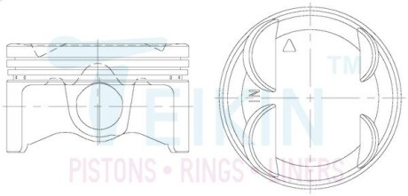 38189100 Поршні ремонт (+1.00мм) (к-кт на мотор) Honda K24A2 Accord TEIKIN підбір по vin на Brocar