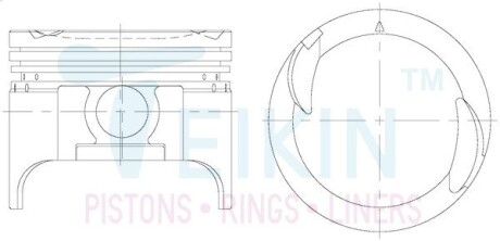 49104050 Поршні ремонт +0.50mm(к-кт на мотор) Daewoo Tico, Damas TEIKIN підбір по vin на Brocar