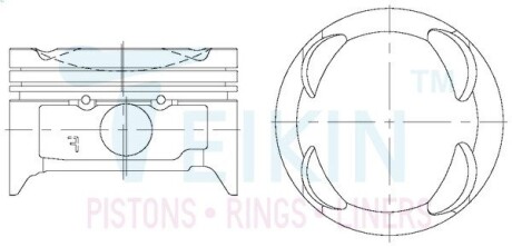 42166050 Поршни +0.50mm (к-кт на мотор) Mazda FS TEIKIN подбор по vin на Brocar