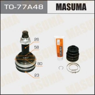 TO77A48 ШРУС зовнішній Toyota Prius (-09) (нар:26/вн:23) (TO77A48) Masuma MASUMA підбір по vin на Brocar