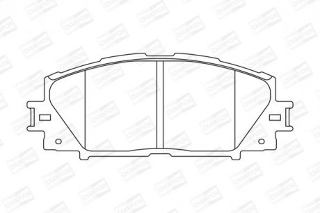 572631CH Колодки тормозные дисковые передние LEXUS CT (ZWA10_) 10-|TOYOTA PRIUS (_W3_) 08 CHAMPION підбір по vin на Brocar