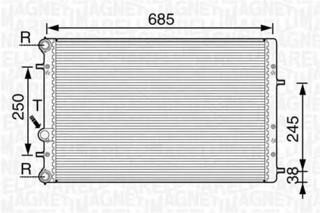 BM841 MARELLI Радиатор SEAT CORDOBA 1.2,1.4,1.9,IBIZA IV 1.2,1.4,1.9SKODA FABIA 1.0,1.2,1.4,1.9VWPOLO 1.2,1.4,1.9 [350213841000] MAGNETI MARELLI подбор по vin на Brocar