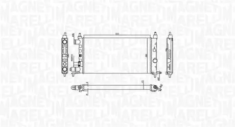 350213776000 MARELLI Радиатор OPEL CORSA B 1,0 12V-1,2 16V 96[350213776000] MAGNETI MARELLI підбір по vin на Brocar
