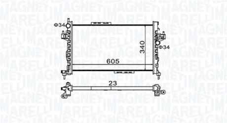 350213977000 Радиатор, охлаждения дивгателя MAGNETI MARELLI підбір по vin на Brocar