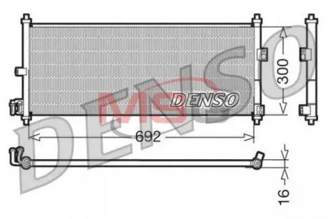DCN46011 Радіатор кондиціонера NISSAN ALMERA II (N16) 00-06, ALMERA II Hatchback (N16) 00-06, PRIMERA (P12) 0 DENSO підбір по vin на Brocar