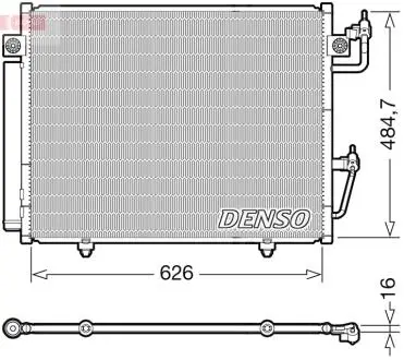 DCN45009 Радиатор кондиционера MITSUBISHI Pajero IV 07-н.в., PAJERO IV (V8_W, V9_W) 07-н.в.. DENSO подбор по vin на Brocar
