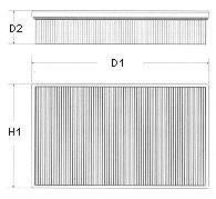 U521 Фільтр повітряний FIAT 500 91-98, Panda 03-12, CINQUECENTO 91-99 0.9i CHAMPION підбір по vin на Brocar